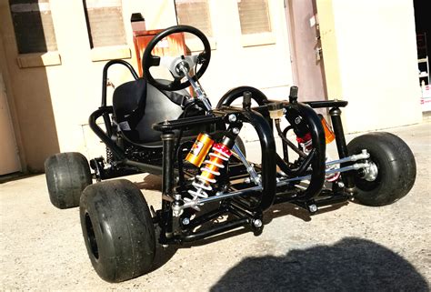 Build a go kart kit - Front Springer spindles for added comfort. Easy to assemble. Instruction Assembly Video to help guide your build. The Vintage Go-Kart Roller Kit comes with: XL Go-Kart Frame (welded) 38" Axle (40" w/18" Cleat and 145 Knobby) 2- Spring Sets (Cups, Bolts, Springs) 2- Manco Spindles 10548/10549. 2- 3/8 Tie Rods 11". 